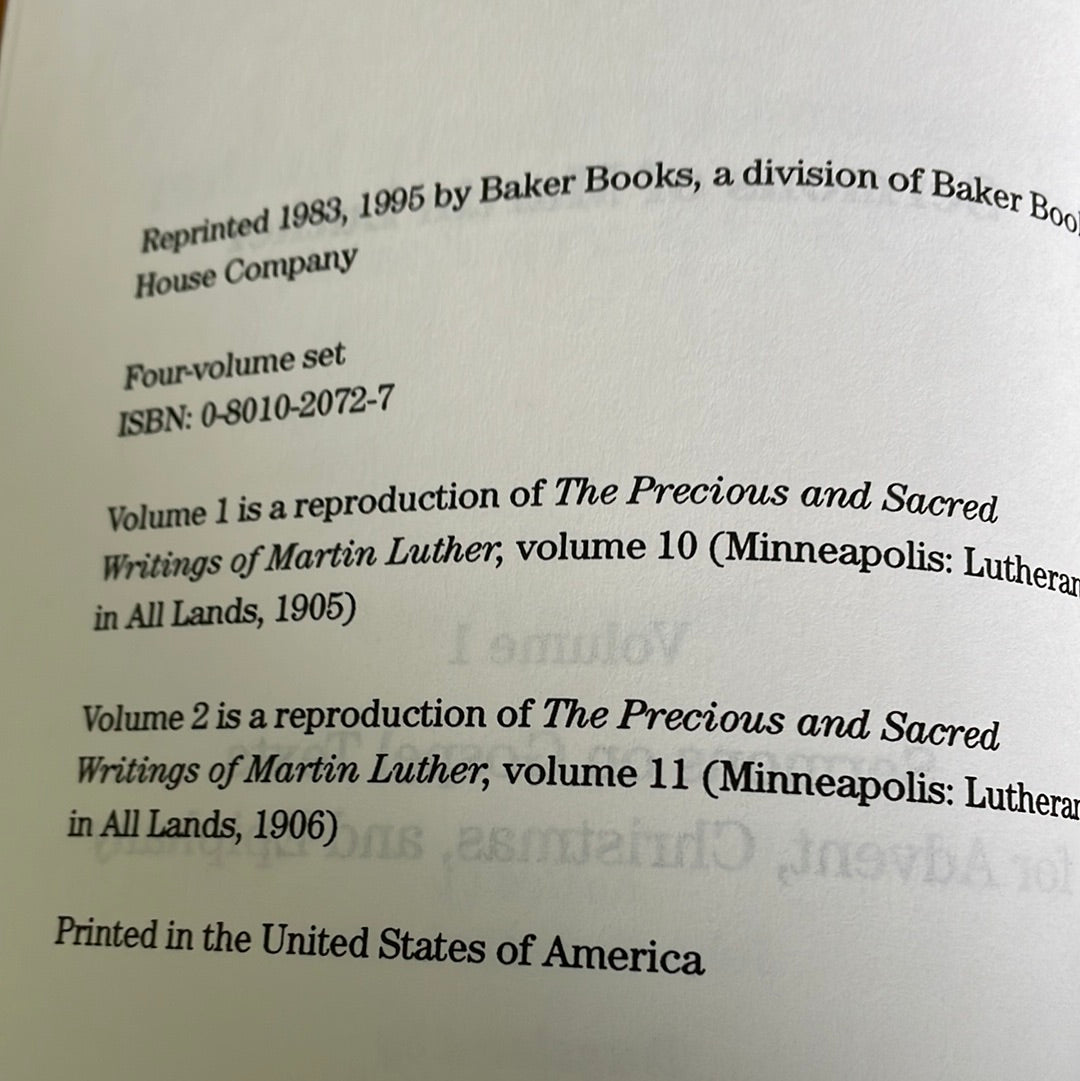 Sermons of Martin Luthern - By Lenker Baker