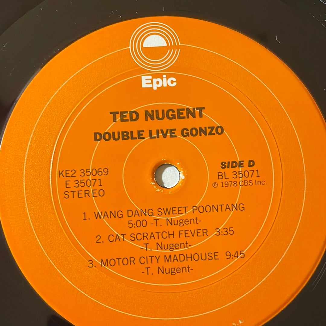 Ted Nugent 1978 Vinyl Record - Double Live "Gonzo!"