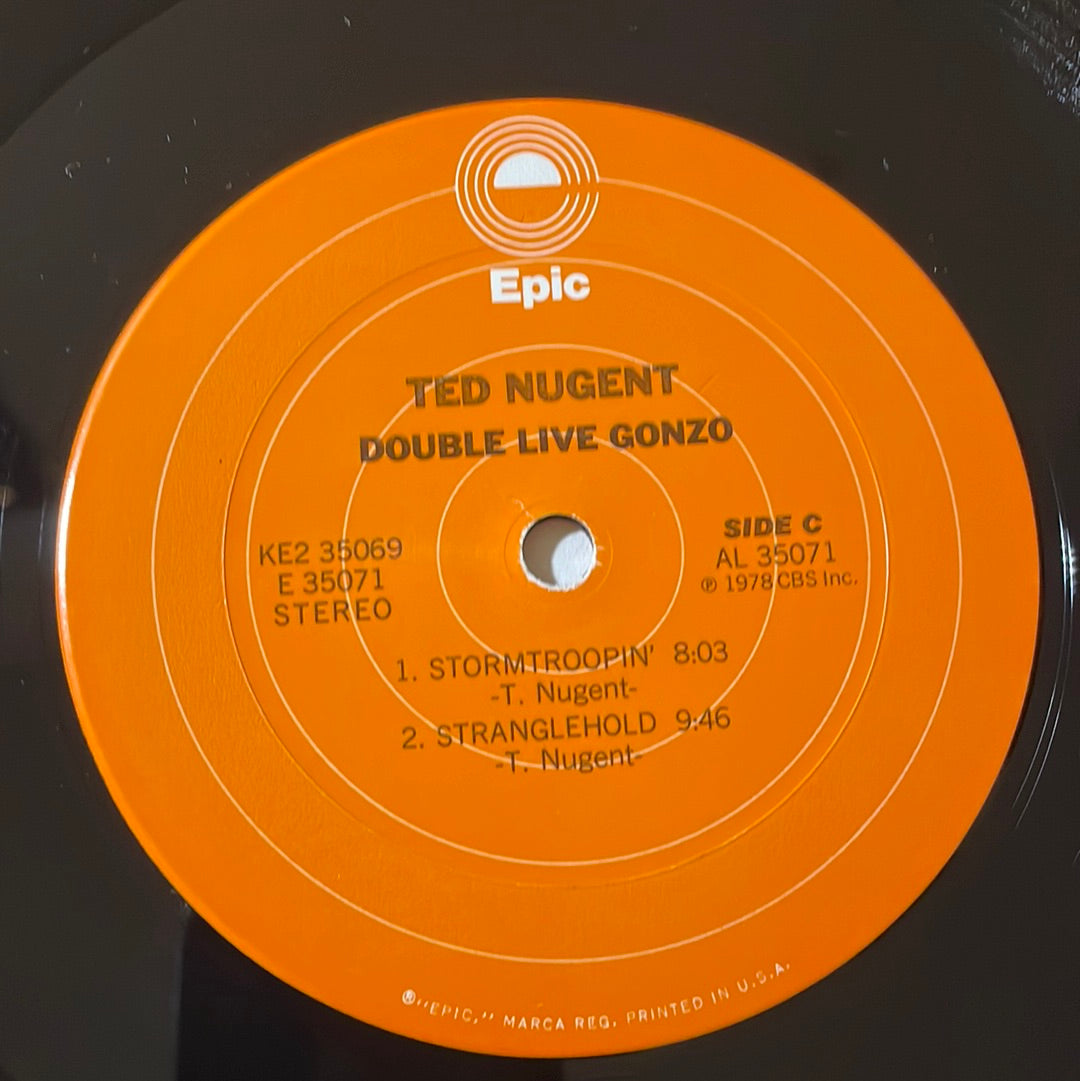 Ted Nugent 1978 Vinyl Record - Double Live "Gonzo!"