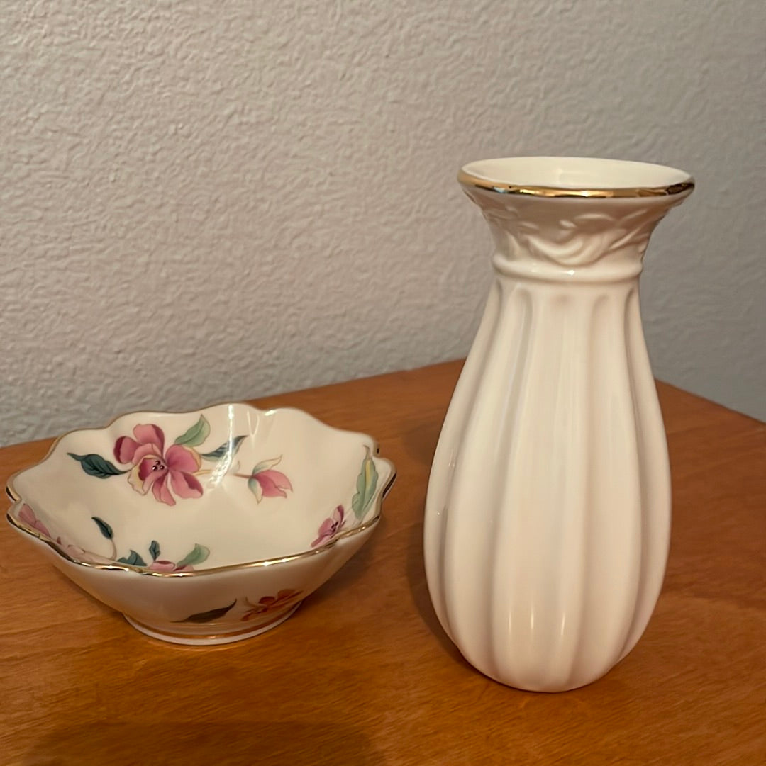 Candy Dish & Bud Vase By Lenox