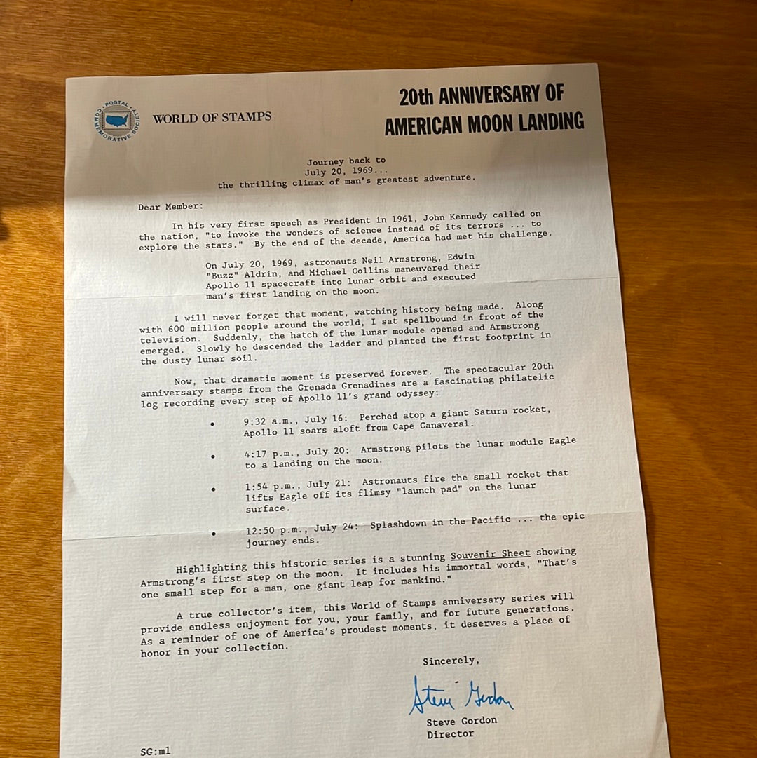 20th Anniversary Of American Moon Landing - By World Stamp Series