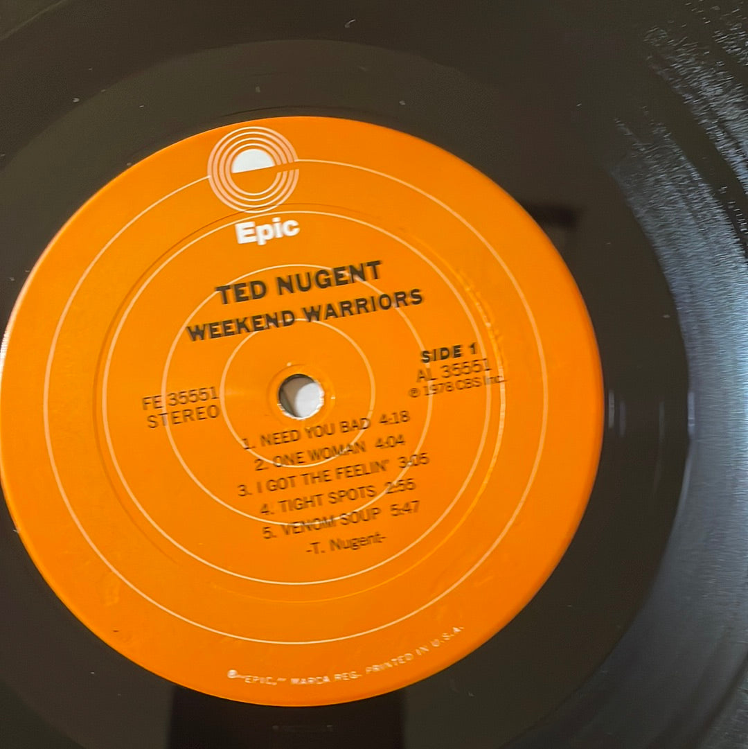 Ted Nugent 1978 Vinyl Record - Weekend Warriors