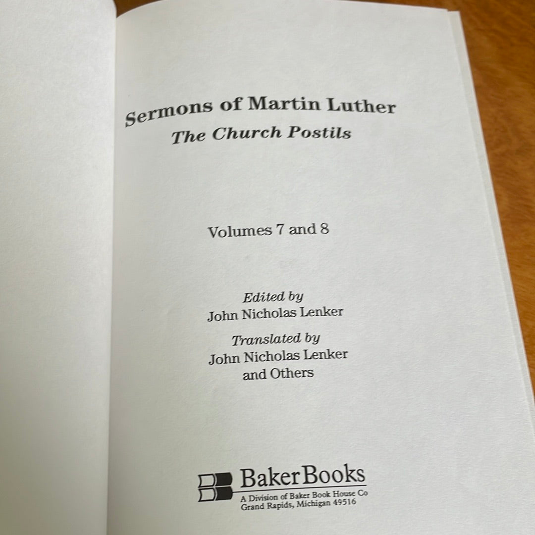Sermons of Martin Luthern - By Lenker Baker