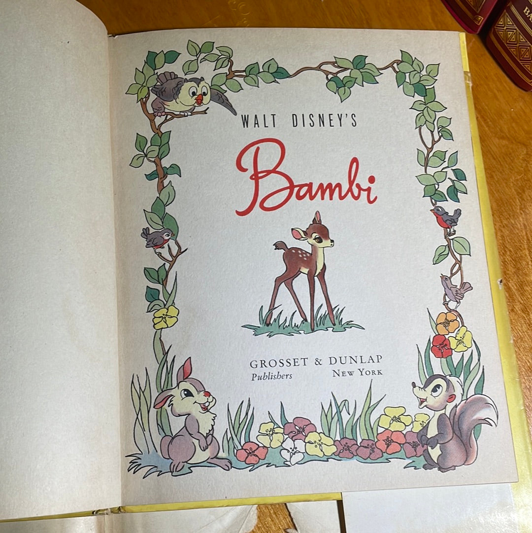 Walt Disney's Bambi - 1942 Publishers Grosset & Dunlap