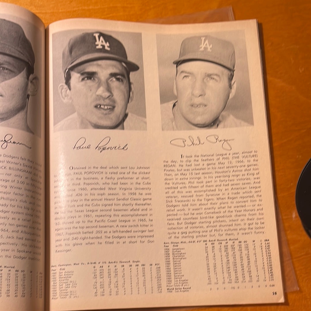 Dodgers 1968 Yearbook.