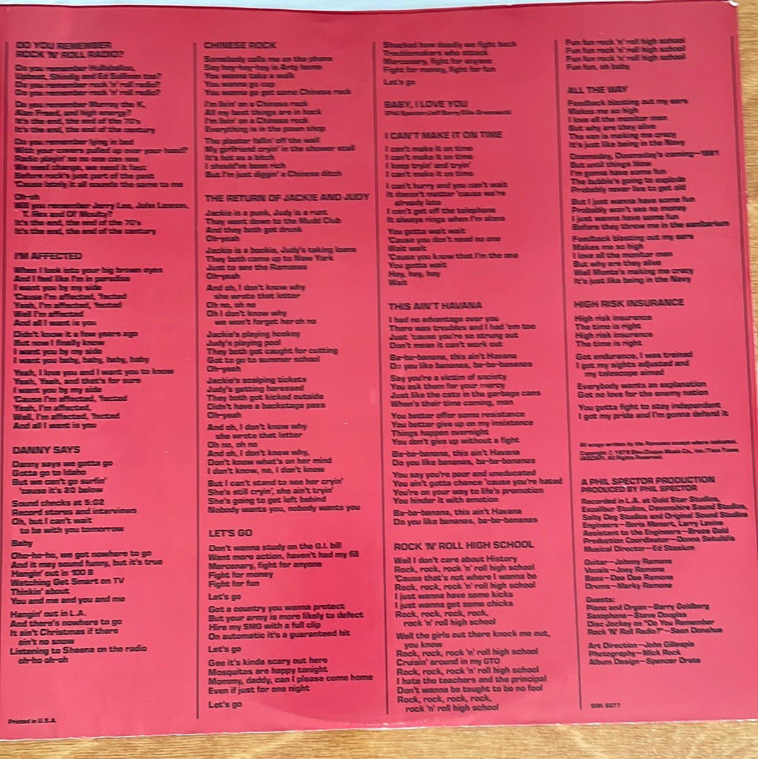 Ramones - End Of The Century 1980 (C) By Sire Records, Inc.