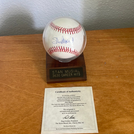 Stan Musial Autograph Baseball Ball