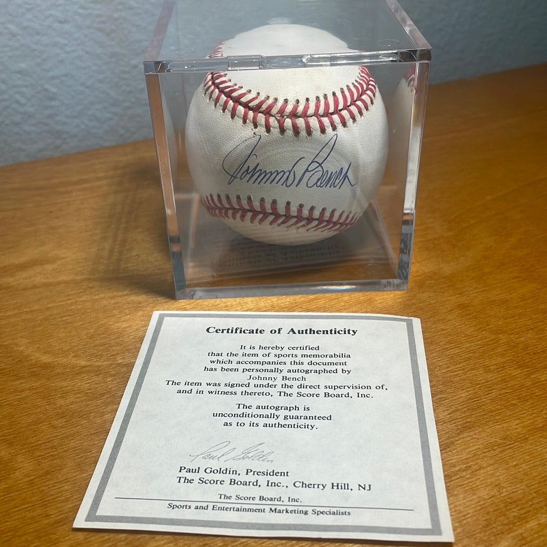 Johnny Bench Autograph Baseball Ball