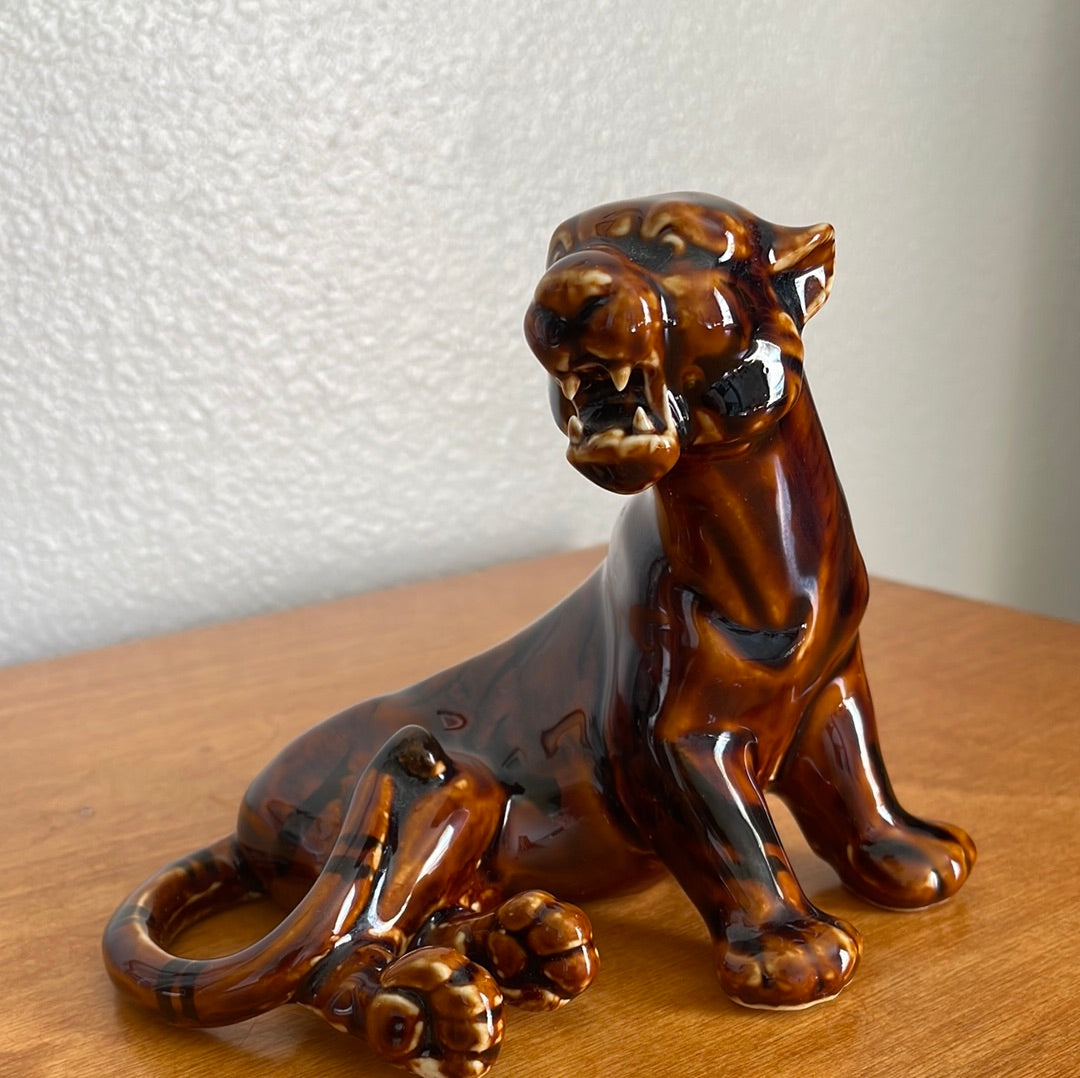 Mid- Century Ceramic Tiger