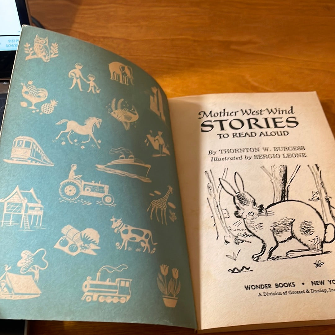 Mother West Wind Stories To Read Aloud - by THornton W. Burgess