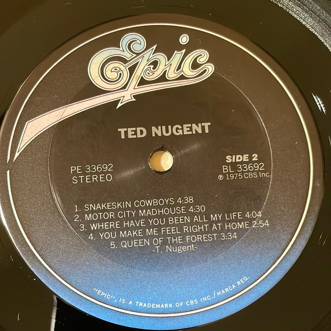Ted Nugent 1975 Vinyl Record - Stranglehold
