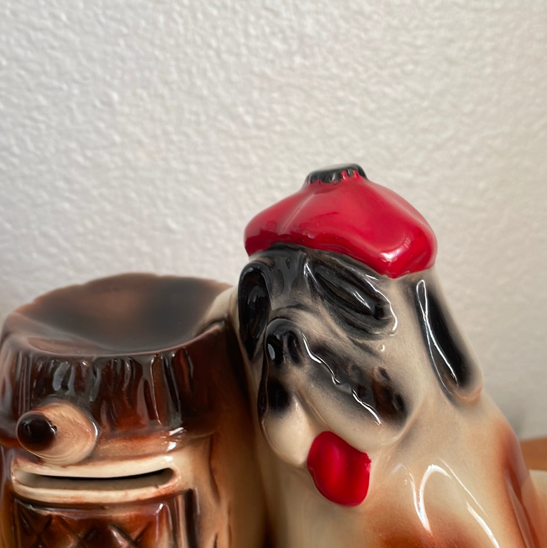 St Bernard Dog - Barrel Coin Bank & Wallet Holder.