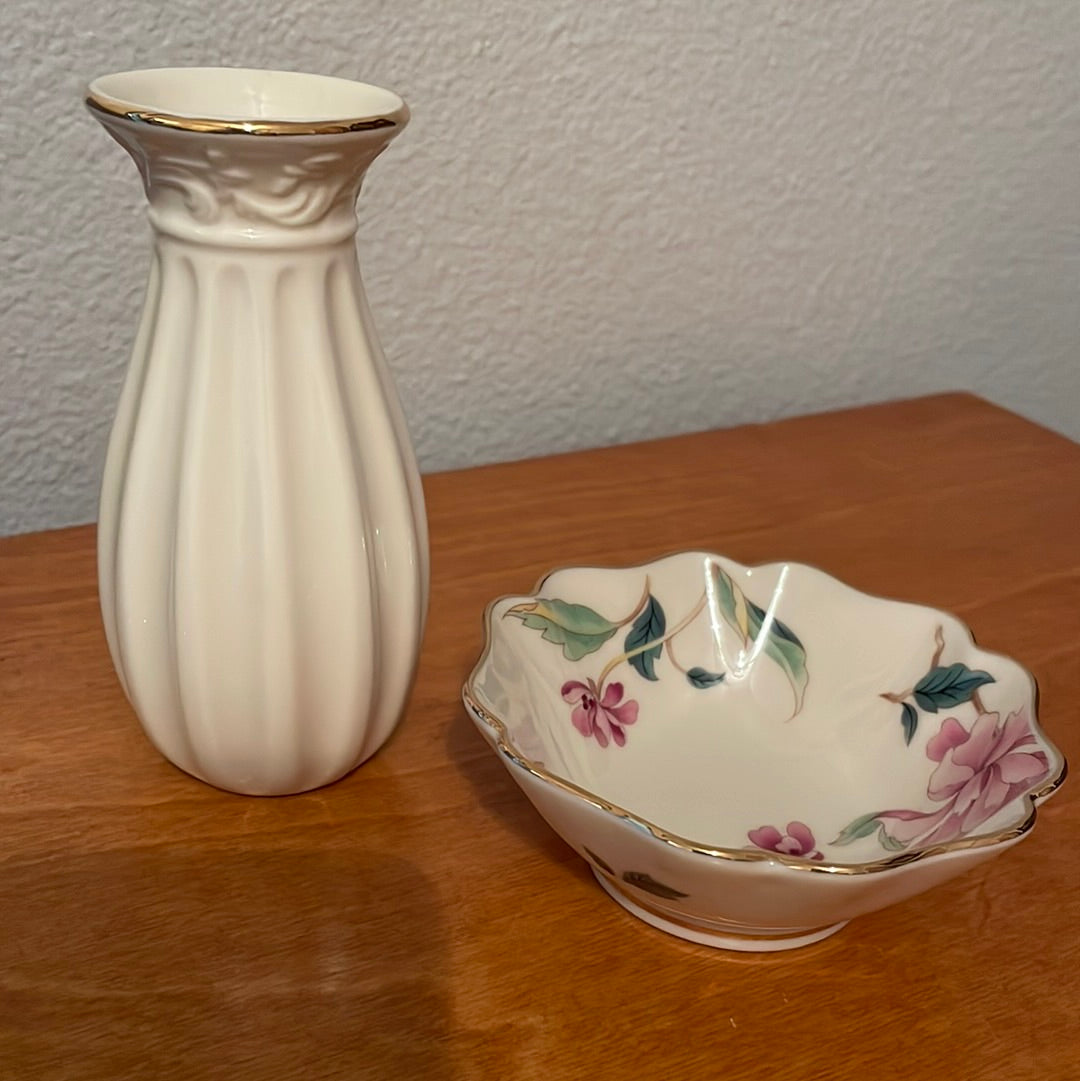 Candy Dish & Bud Vase By Lenox