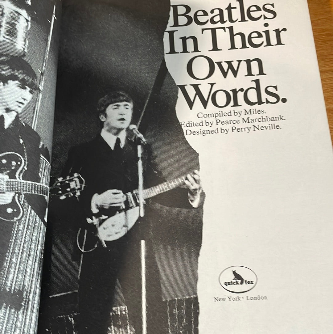 Beatles In Their Own Words - Compiled By Miles (1978)