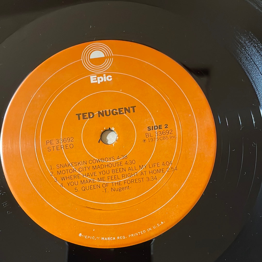 Ted Nugent 1975 Vinyl Record - Stranglehold