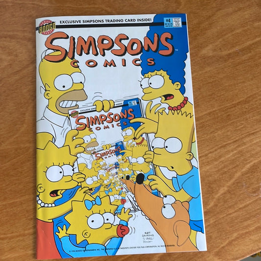 1994 The Simpsons 4th Series By Bongo Group. With Willy Dupe Dipkin Traiding Card