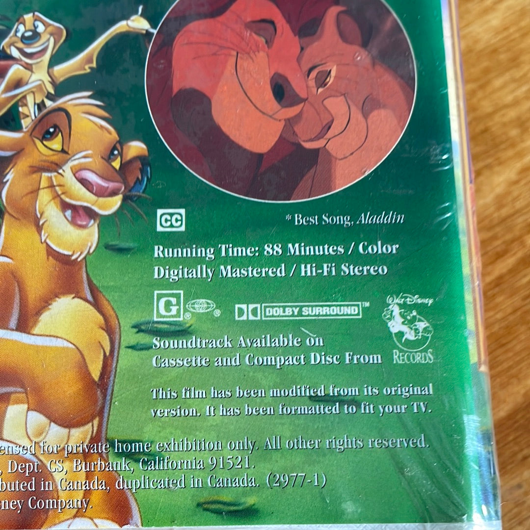The Lion King VHS - A Walt Disney Masterpiece Collection.