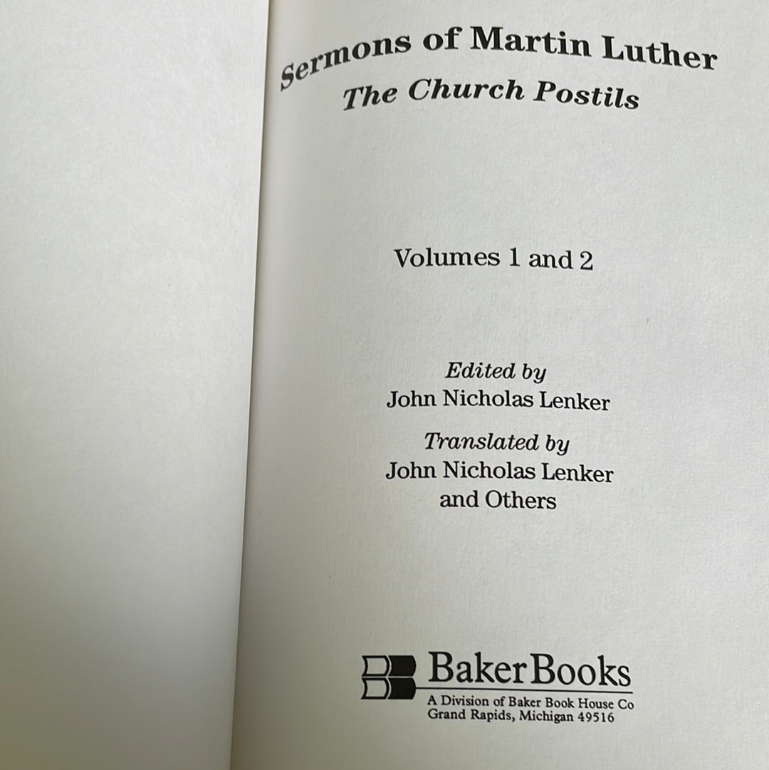 Sermons of Martin Luthern - By Lenker Baker
