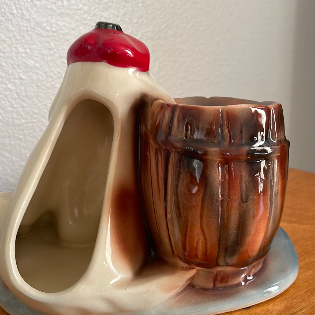 St Bernard Dog - Barrel Coin Bank & Wallet Holder.