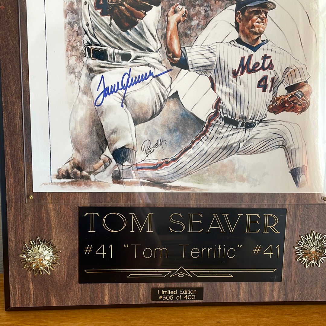 TOM SEAVER 1970s Autographed Petronella Collection Print