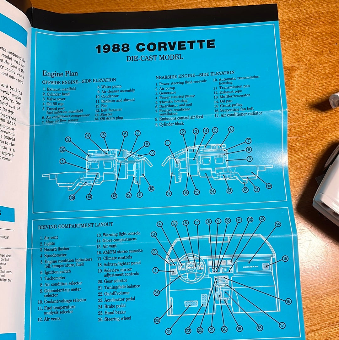 1988 Corvette - 1:24 Scale Die-Cast Replica