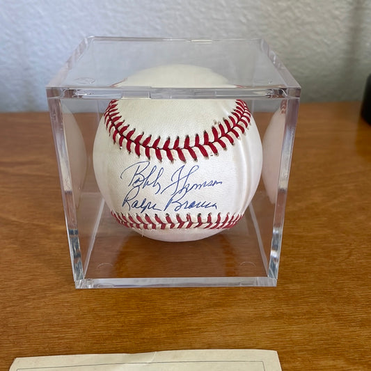 Ralph Branca & Bobby Thomson Autographs baseball ball