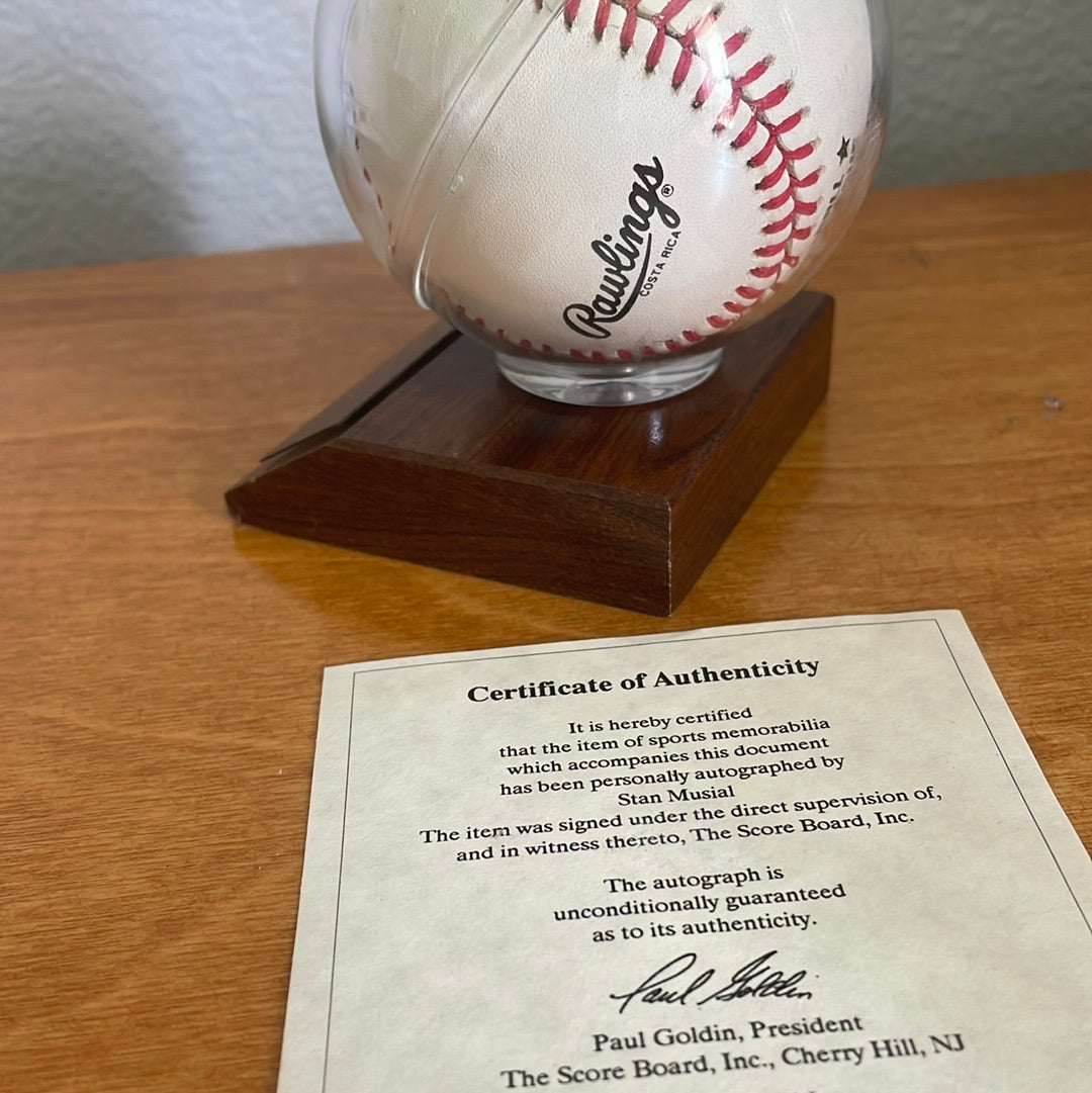 Stan Musial Autographed Baseball