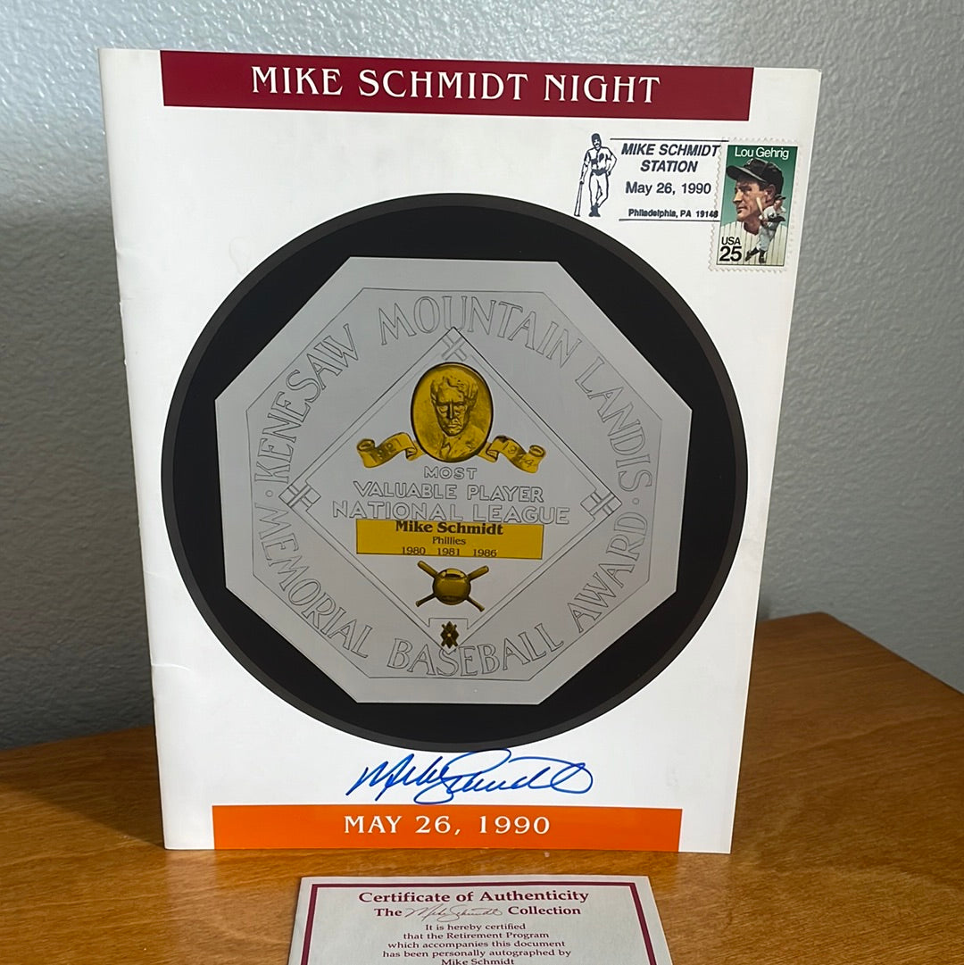 Mike Schmidt Autograph Signed 5/26/1990