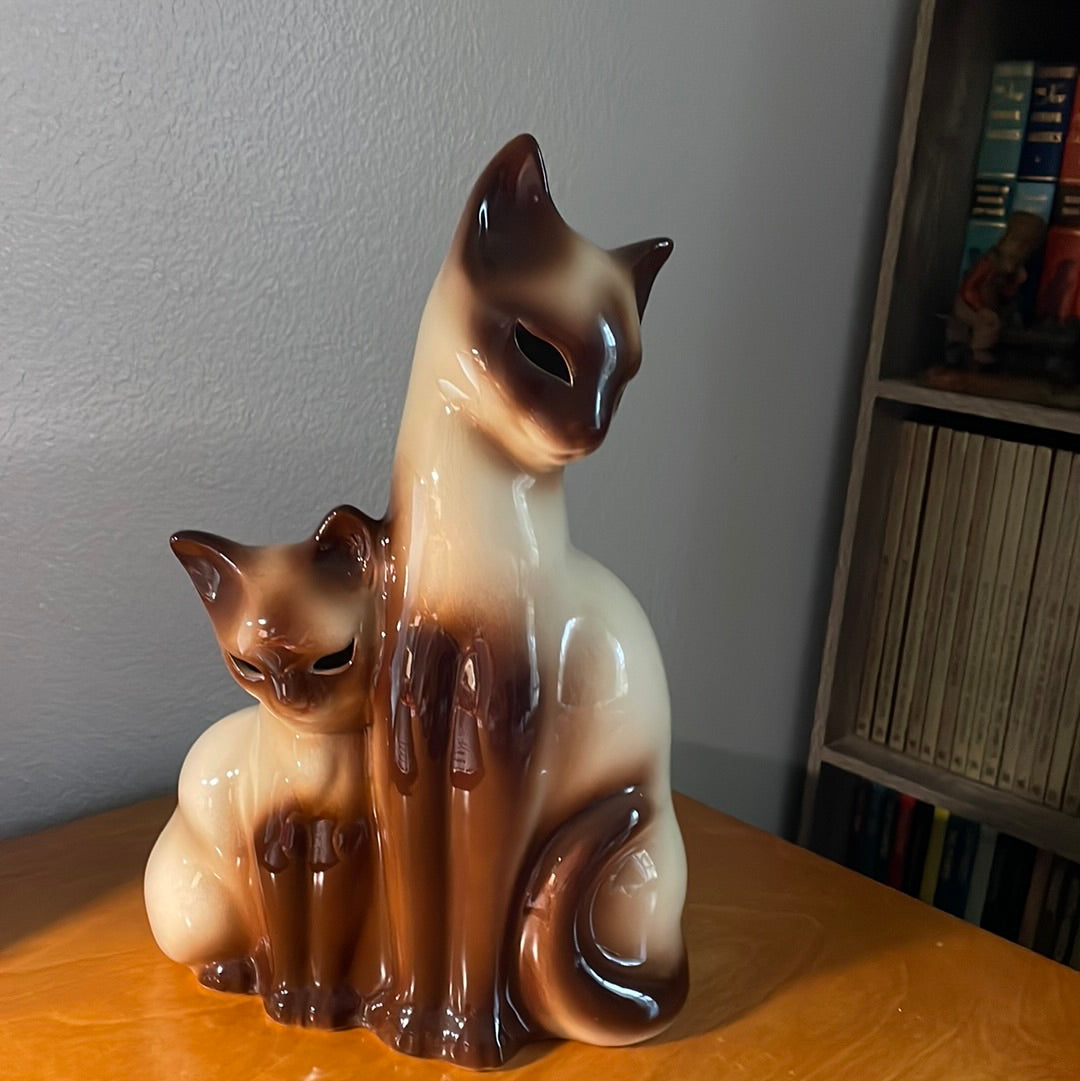 Vintage Mid-Century Siamese Cat Lamp By Howard Kron