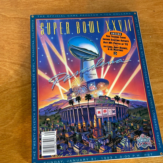 Super Bowl XXVII Game Program