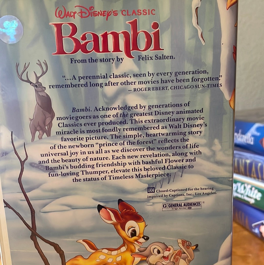 Disney classic vhs black diamond bambi deals