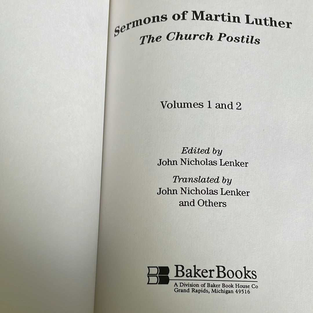 Sermons of Martin Luthern -  By Lenker Baker