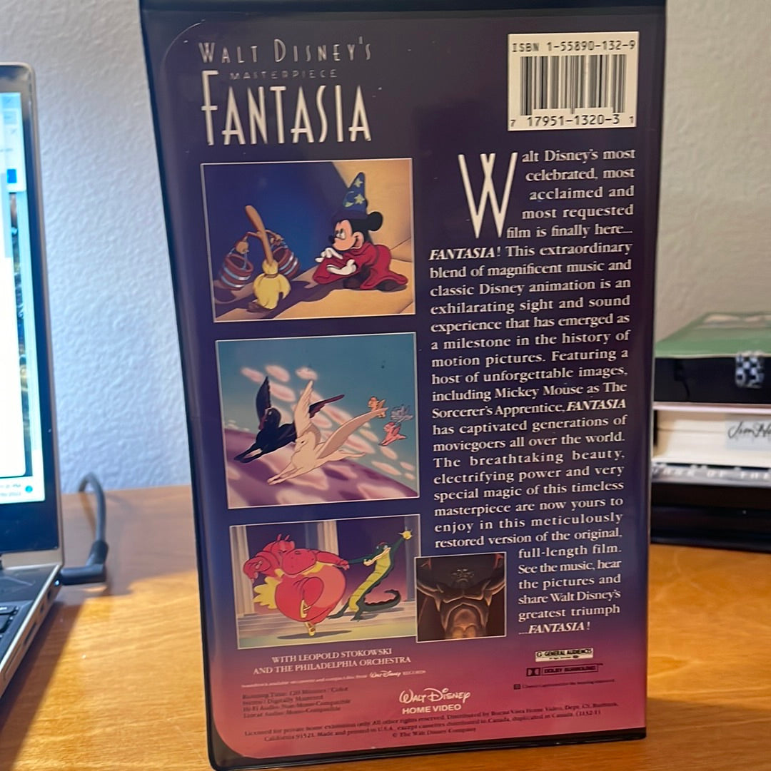 Fantasia 1991 VHS #1132/ Walt Disney's Masterpiece